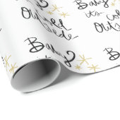 Papier Cadeau Bébé son papier d'emballage d'extérieur froid (Coin rond)