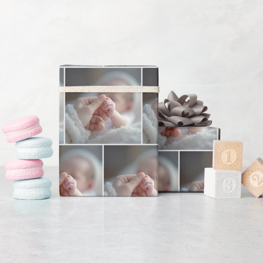 Papier Cadeau Bébé tenant une main adulte (Baby Shower)