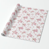 Papier Cadeau Bébé tortues et bébé (Déroulé)