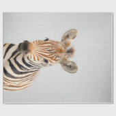 Papier Cadeau Bébé Zebra toile colorée (Plat)