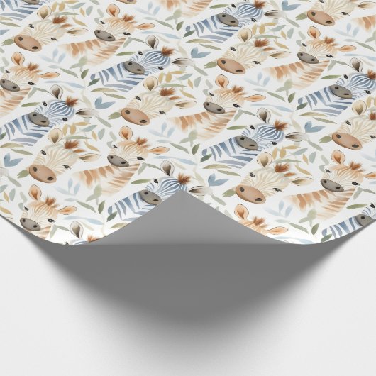Papier Cadeau Bébé zèbre (Coin)