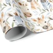 Papier Cadeau Bébé zèbre (Coin rond)