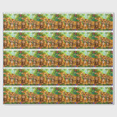 Papier Cadeau Bébés Animaux de la Jungle (Plat)