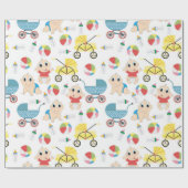 Papier Cadeau Bébés joueurs (Plat)