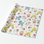 Papier Cadeau Bébés joueurs (Déroulé)