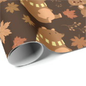 Papier Cadeau Bécasseaux forestiers (Coin rond)