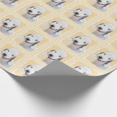 Papier Cadeau Bedlington Terrier Peinture - Art Chien original (Coin)