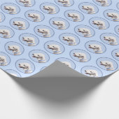 Papier Cadeau Bedlington Terrier Peinture - Art Chien original (Coin)