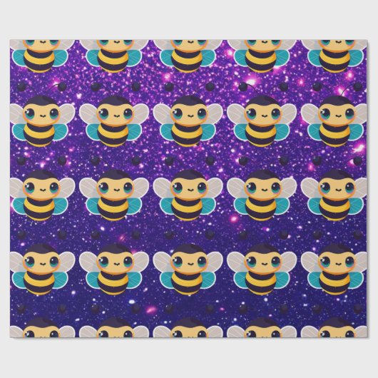 Papier Cadeau Bee Cute Charming Thème Inspiré (Plat)