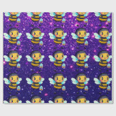 Papier Cadeau Bee Cute Charming Thème Inspiré (Plat)