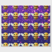 Papier Cadeau Bee Cute Charming Thème Inspiré (Plat)