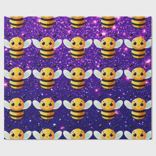 Papier Cadeau Bee Cute Charming Thème Inspiré (Plat)