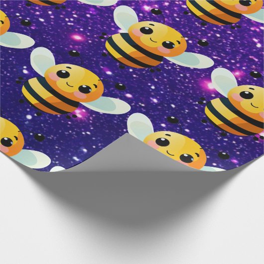 Papier Cadeau Bee Cute Charming Thème Inspiré (Coin)