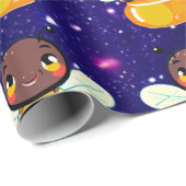 Papier Cadeau Bee Cute Charming Thème Inspiré (Coin rond)