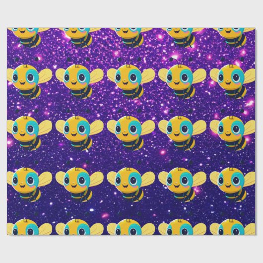 Papier Cadeau Bee Cute Charming Thème Inspiré (Plat)