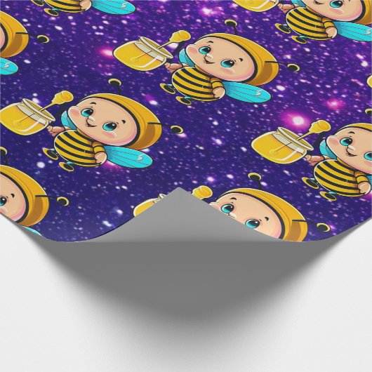 Papier Cadeau Bee Cute Charming Thème Inspiré (Coin)