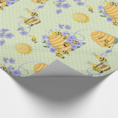 Papier Cadeau Bee Dance Floral (Coin)