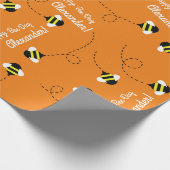 Papier Cadeau Bee Day Cute 1er Anniversaire Papier d'enveloppeme (Coin)