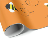 Papier Cadeau Bee Day Cute 1er Anniversaire Papier d'enveloppeme (Coin rond)