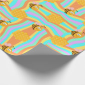 Papier Cadeau Bee Happy Honeycomb (Coin)