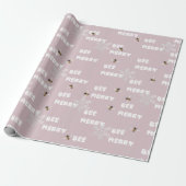 Papier Cadeau Bee Joyeux Snowflakes Dreamy Beekeeper Holiday Pin (Déroulé)