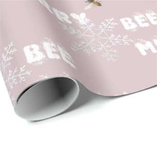 Papier Cadeau Bee Joyeux Snowflakes Dreamy Beekeeper Holiday Pin