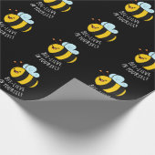 Papier Cadeau Bee-lieve in Yourself Funny Bee Pun Dark BG (Coin)