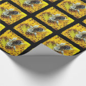 Papier Cadeau Bee miel et tournesol (Coin)