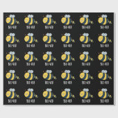 Papier Cadeau Bee ver Funny Animal Beaver Bee Pun Dark BG (Plat)