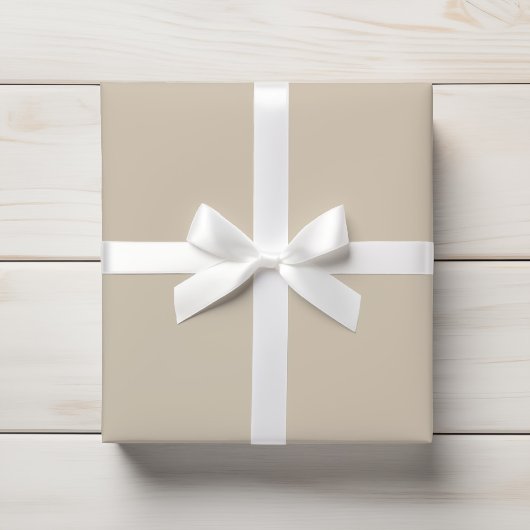 Papier Cadeau Beige Beige Chaleureuse Subtile Solide