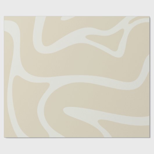Papier Cadeau Beige Cream Simple Organic Pattern (Plat)