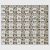 Papier Cadeau Beige moderne multi photo Père Noël Noël (Plat)