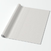 Papier Cadeau Beige neutre en vichy simples chèques plaid (Déroulé)