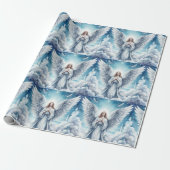 Papier Cadeau Bel Ange Gardien Blanc (Déroulé)