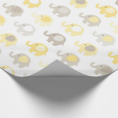 Papier Cadeau Bel éléphant de jaune de bébé (Coin)