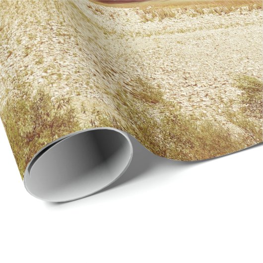 Papier Cadeau Bel village médiéval de Vaison la Romaine, P (Coin rond)