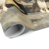 Papier Cadeau Belette vigilante (Coin rond)