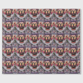 Papier Cadeau Belgian Malinois Dog Valentine's Day (Plat)