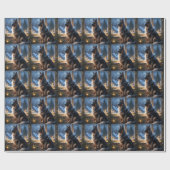 Papier Cadeau Belgian Shepherd With Christmas Lights Holiday (Plat)