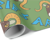 Papier Cadeau Bélier le bélier (Coin rond)
