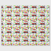 Papier Cadeau Belle 1er anniversaire Red Golf Cart Boy's (Plat)