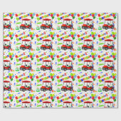 Papier Cadeau Belle 2e anniversaire Red Golf Cart Boy's (Plat)