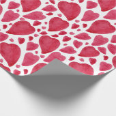 Papier Cadeau Belle aquarelle Coeur  (Coin)