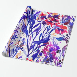 Papier Cadeau Belle aquarelle fleurie sans couture motif