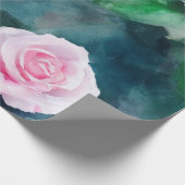 Papier Cadeau Belle Aquarelle tendance Collection Roses roses ro (Coin)
