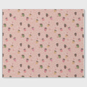 Papier Cadeau Belle Automne Rose Automne Acorn (Plat)