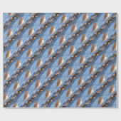 Papier Cadeau Belle balançoire semi-palmée à la plage (Plat)