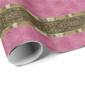 Papier Cadeau Belle bande de papier rose (Coin rond)