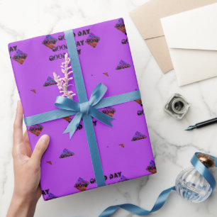 PAPIER CADEAU BELLE BONNE JOURNÉE BLACK PURPLE MANDALA