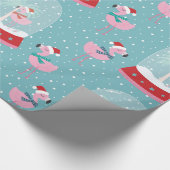 Papier Cadeau Belle boule de neige flamingo (Coin)